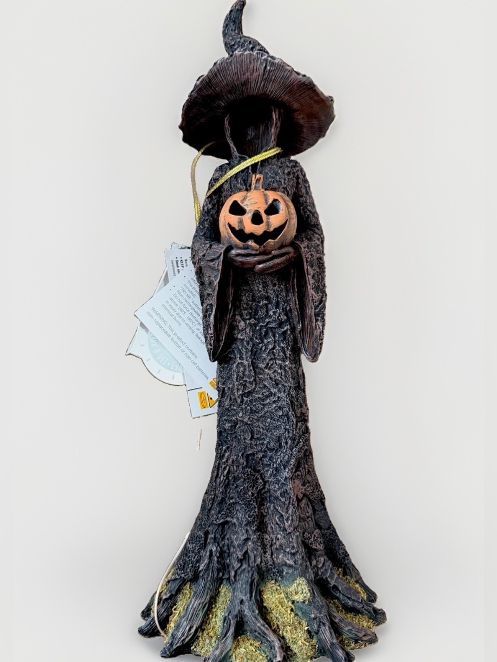 SPOOKY NIGHT Talyse Tree Witch Light Up Jack O Lantern 24” Viral Halloween Decor
